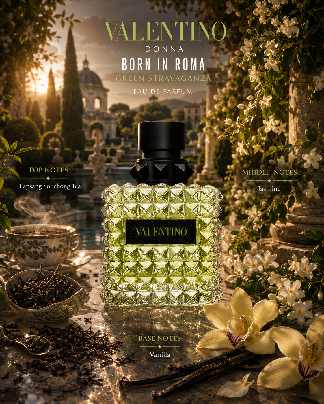 Valentino — Donna Born in Roma Green Stravaganza